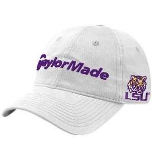  TaylorMade LSU Tigers White NCAA Golf Adjustable Hat 