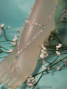    Swarovski Crystals~ Barefoot Sandals Bridal Foot Jewellery  