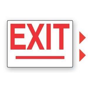  EXIT (RED ON WHITE) Sign   10 x 14 Dura Plastic