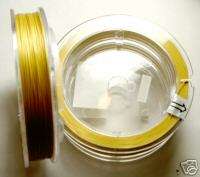 100 M TIGER TAIL M. GOLD BEADING TIGERTAIL WIRE 0.4mm  