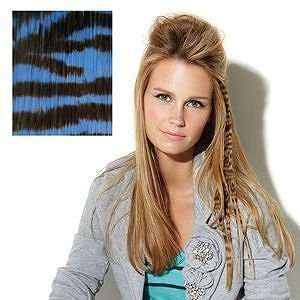  Put On Pieces Clip in Animal Print   Blue Tiger Beauty