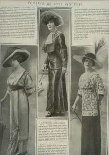 ORIGINAL MONITEUR MODE Sept 2, 1911 + clothing PATTERN  