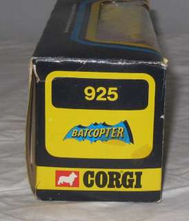 1976 CORGI BATMAN BATCOPTER #925 W/BOX DIE CAST  