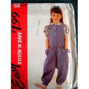   AND BLOUSE SIZE 4 5 6 EASY STITCH N SAVE BY MCCALLS PATTERN 5510