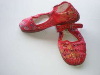   Shoes Child 27 child Red Silk Tianjin China 745914071196  