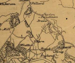 1863 Civil War map Rappahannock River Virginia  