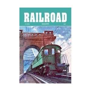  Railroad Magazine Through the Storm 1949 12x18 Giclee on 