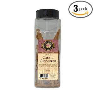 Spice Appeal Cassia Whole Cinnamon, 6 Ounce Jars (Pack of 3)  