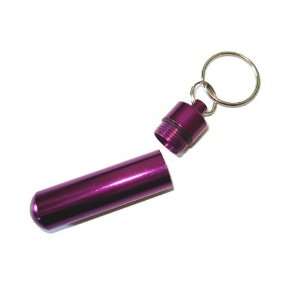  Large Purple Geocaching Capsule Keychain or Pill Holder 