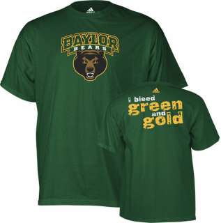 Baylor Bears adidas Dark Green Bleed School Colors T Shirt  