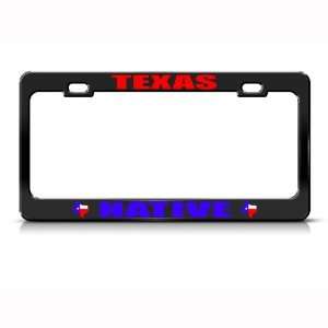  Texas Flag Native Metal license plate frame Tag Holder 