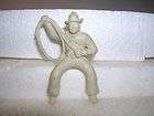   1950S RUBBER COWBOY W/ROPE MTD 60MM MX232 TOY SOLDIER CHUBBY SERIES