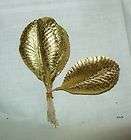 Vintage 1950s Gold Spring Millinery Flower Foil Leaves