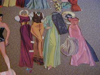 Vintage PAPER DOLLS 1950s Jane Russell w Clothes Lot  