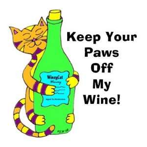  WineyCat Keep Your Paws Off My Wine Fridge Magnets