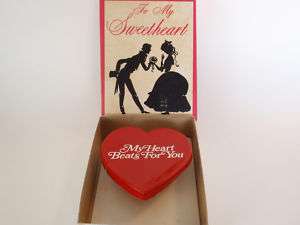 Vintage 1957 Fishlove Beating Heart Valentine IOB Works  