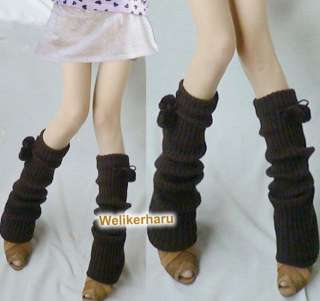   WOMENS FASHION KNIT CROCHET WOOL LEG WARMER LEGGING 3 COLORS  
