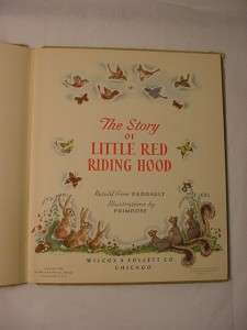 VTG 40s STORY OF LITTLE RED RIDING HOOD BOOK PERRAULT PRIMROSE 