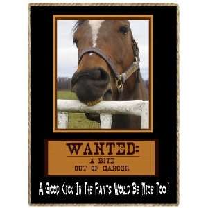  Country Western Bite Out of Cancer Horse Get Well Gift 