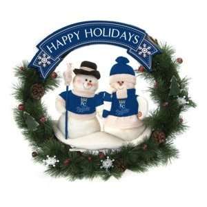 Kansas City Royals Team Snowman Christmas Wreath  Sports 