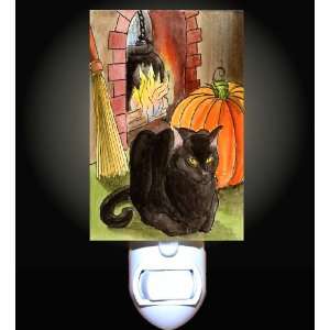    Halloween Black Cat Decorative Night Light