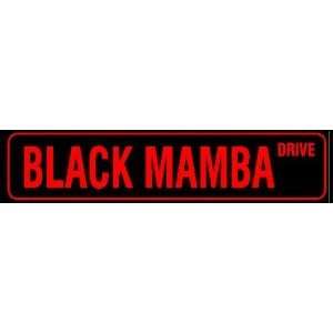 BLACK MAMBA DRIVE snake poison street sign