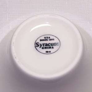 Syracuse China 4 Royal Rideau Slenda Mini Bowls Serving Condiment 