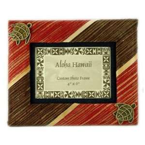   Red & Brown with Honu (Turtle) Picture Frame (4x6)