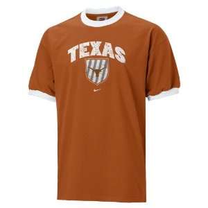  Nike Texas Longhorns Orange Rally Ringer T shirt Sports 