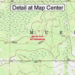  USGS Topographic Quadrangle Map   Blaney Park, Michigan 