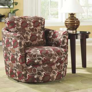   Print Pattern Fabric Swivel Accent Arm Chair by Coaster 900406  