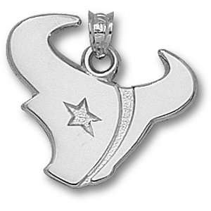  NFL   Sterling Silver Houston Texans Horn Logo Pendant 