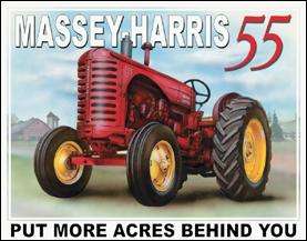 Metal Sign Farm Tractor Massey Harris 55 NEW  