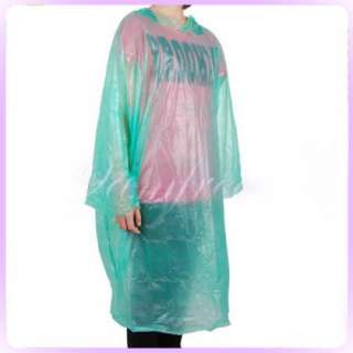 Disposable Emergency Poncho Adult Raincoat Rain Coat  