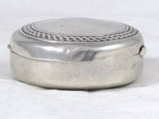   Solid Silver Gilt Hinged Top Tobacco or Snuff Box circa 1900  