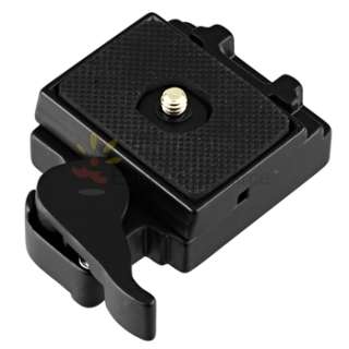 Black Camera Tripod Quick Release PLATE Adapter Set FOR Manfrotto 