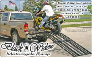 BLACK WIDOW ARCHED FOLDING MOTORCYCLE LOADING RAMP  