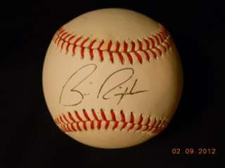 Vintage SIGNED Billy Ripken Orioles OAL Baseball Bobby Brown JSA James 