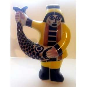  SARGADELOS Fisherman/Peixeiro Figurine Vase #1898 