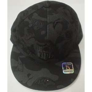  Nfl Logo Collage Camoflage Fitted Flat Bill Hat By Reebok 