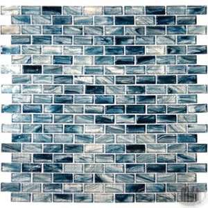  Montego Sela Glass Blue Cotton 1x2 Ice Glass Mosaic 12 x 