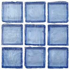   Blue Recycled Glass Blue Mosaic Tile Kitchen, Bathroom Backsplash