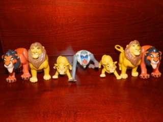 Lion King Simba Scar Rafiki Monkey Figure LOT Disney McDonalds Burger 