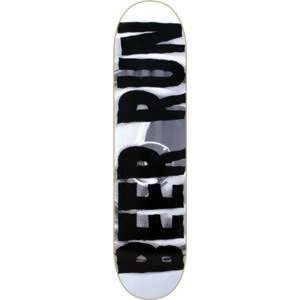  Beer Run Blurr White Skateboard Deck   8.5 x 33 Sports 