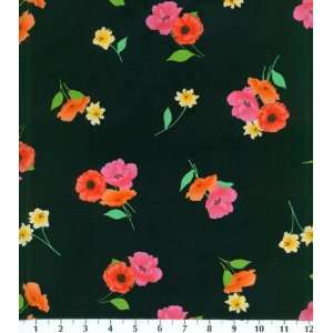  Calico Fabric Blushes Of Color Toss Spaced Flowers