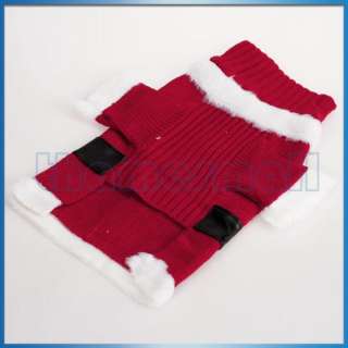   Santa Costume Christmas Xmas Sweater Apparel Belt Design w/ Hat XS/S/M