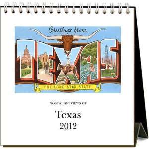  Nostalgic Views of Texas 2012 Easel Desk Calendar Office 