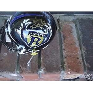  Autographed Vinny Testaverde Helmet   Baltimore Ravens 