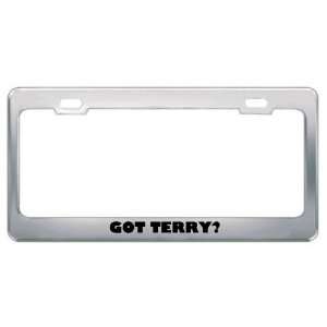  Got Terry? Boy Name Metal License Plate Frame Holder Border 