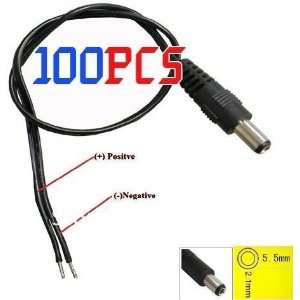    100 pcs cctv camera dc male plug power supply cable